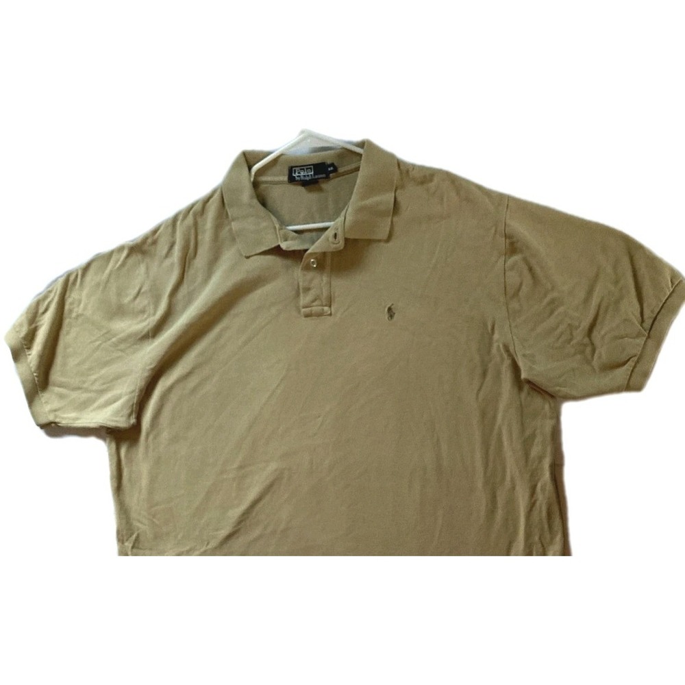 Vtg Polo Ralph Lauren Polo Shirt Mens 2XL Pique Pony Logo Short Sleeve Cotton